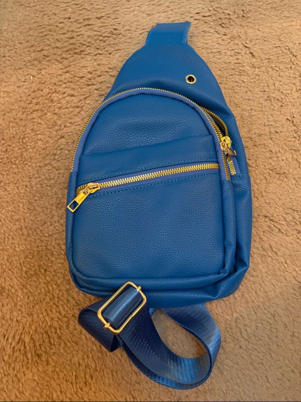 Faux leather mini backpack